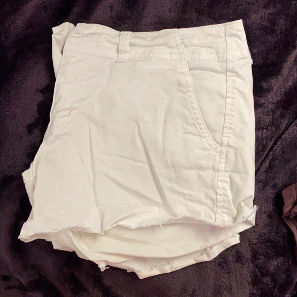 White Denim Shorts